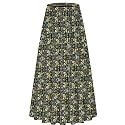 NASHALYLY Women's Chiffon Elastic High Waist Pleated A-Line Maxi Skirts