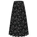 NASHALYLY Women's Chiffon Elastic High Waist Pleated A-Line Maxi Skirts