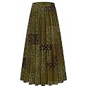 NASHALYLY Women's Chiffon Elastic High Waist Pleated A-Line Maxi Skirts