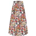 NASHALYLY Women's Chiffon Elastic High Waist Pleated A-Line Maxi Skirts