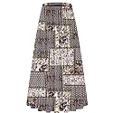 NASHALYLY Women's Chiffon Elastic High Waist Pleated A-Line Maxi Skirts