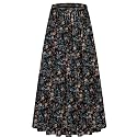 NASHALYLY Women's Chiffon Elastic High Waist Pleated A-Line Maxi Skirts