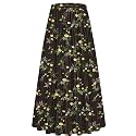 NASHALYLY Women's Chiffon Elastic High Waist Pleated A-Line Maxi Skirts