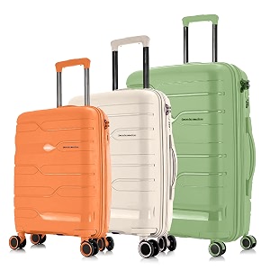 nasher miles paris hard-sided polypropylene luggage 8 spinner wheel set of 3 trolley bags 55 65 amp 75 centimeters multicolor small-medium-large