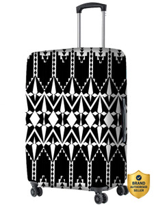 nasher miles polygon polyester 65 cm 24 inch medium protective luggage cover - polygon design luggage cover