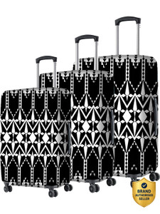 nasher miles polygon polyester protective luggage cover setof3 small-medium-large - polygon design luggage cover