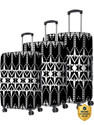 NASHER MILES Polygon Polyester Protective Luggage Cover Setof3 (Small-Medium-Large) - Polygon Design Luggage Cover