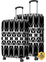 NASHER MILES Polygon Polyester Protective Luggage Cover Set of 2 (Small-Medium) - Polygon Design Luggage Cover