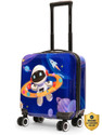 NASHER MILES Tic Tac Toe Occupation Astronaut Hardside Cabin Luggage 44cm Kids Trolley Bag Cabin Suitcase 8 Wheels - 17 Inch