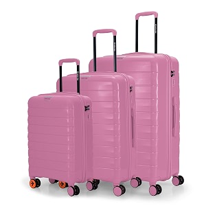 nasher miles vienna hard-sided polypropylene luggage set of 3 white cream spinner trolley bags 5565 amp 75 cm 8 wheels smallmedium amp large suitcase