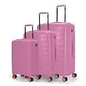 Nasher Miles Vienna Hard-Sided Polypropylene Luggage Set of 3 | 55cm, 65cm &amp; 75cm | 8 Wheels Small, Medium &amp; Large Trolley Bag for Travel | Suitcase (Yellow)