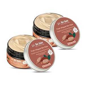 nat habit double cocoa moisturiser skin malai body cream body butter cold cream winter  extreme dry skin 48 hr moisture shea cocoa butter milk body lotion - 120ml each pack of 2