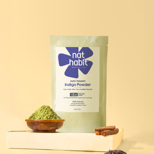 nat habit indigo powder for hair black color 100 natural 125 g