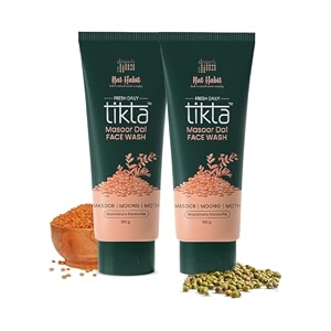 nat habit masoor dal face wash fresh daily tikta for men amp women skin brightening with masoor amp moth dal suitable for all skin types chemical amp sulphate free pack of 2 x 100g