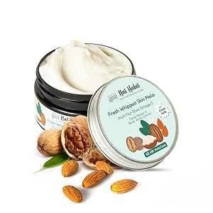 nat habit multi-nut omega 3 moisturiser skin malai body cream body butter cold cream winter  hydration skin repair amp 48 hr moisture body lotion - 120ml pack of 1