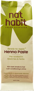 nat habit ready-to-apply henna paste for hair  hassle-free replacement to henna powder 220 g