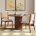 Nathan James Elodia Upholstered Dining Chair, Seagrass Back and Padded Seat, Dark Brown Set of 2