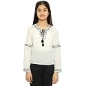 Natilene Girl39s Embroidered Regular Fit Blouse