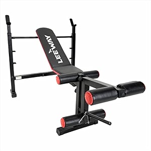 nb leeway lf100 adjustable gym bench for home workout  multipurpose incline decline amp flat chest bench  400 lbs capacity  foldable weight training bench press  fitness equipment for home gym