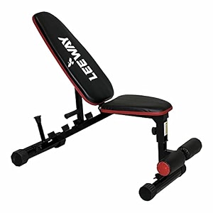 nb leeway lf80 adjustable bench for home gym  multipurpose incline decline flat chest bench  foldable workout bench for home  400 lbs capacity  fitness equipment for home workout