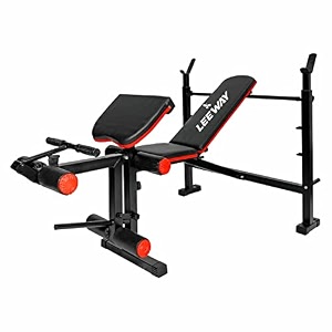 nb leeway lf150 adjustable gym bench for home workout  incline flat amp chest bench press  foldable weight bench with preacher curl  multipurpose workout bench for home gym equipment amp fitness training
