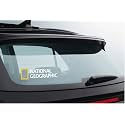 Yellow & White Adventure Border Decal | Die-Cut Car Sticker for Photographers & Travellers | UV-Printed Waterproof Vinyl for Bumper, Laptop (20 cm x 5.87 cm)