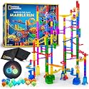 National Geographic Glow Marble Run 250-Piece Building Set for Kids