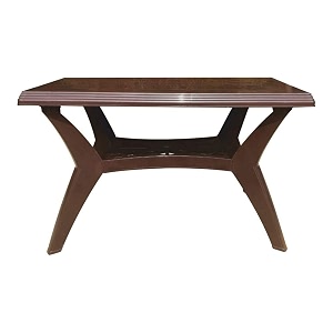 national jaipur plastic contemporary roma four seater dining table - brown standard