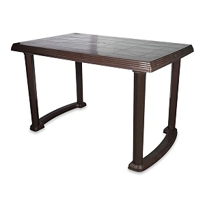 national jaipur plastic rectangular contemporary four seater dining table brown standard