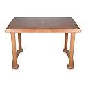 National Jaipur Plastic Rectangular Contemporary Four Seater Dining Table (Teakwood), Standard
