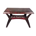 National Jaipur Roma Four Seater Dining Table,Rosewood, Standard