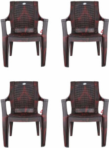 national plastic durable chair pack of 4 for home  office rose brown plastic cafeteria chair brown set of 4 pre-assembled