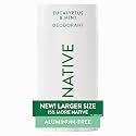 Native Aluminum Free Deodorant, Eucalyptus & Mint, Large Size Stick, 72 Hour Odor Control, for Women & Men, Contains Naturally Derived Ingredients, 3.1 Ounce (Pack of 12)