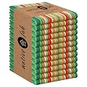 Native Fab Mexican Salsa Stripe Kitchen Towels, 12 Pack, 18x28 Inches, 100% Cotton, Highly Absorbent, Soft, Dish Towel for Drying Dishes, Everyday Kitchen Use, Reusable, Washable, Green