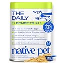 Native Pet The Daily Dog Vitamins &amp; Supplements - 11-in-1 Multivitamin for Dogs - Daily Powder Supplement with Probiotics, Collagen - 30 Scoops