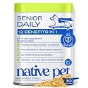 Native Pet Senior Daily Dog Vitamins &amp; Supplements – 12-in-1 Dog Multivitamin Powder for Senior Dogs – Supports Mobility, Cognition, Digestion, Immune Health &amp; More – 30 Scoops