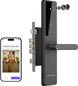 native by urban company lock pro with camera unlock  doorbell connect  7-way unlock free installation smart door lock