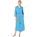 Natori Shangri La Long Robe with Kimono Sleeves, Bathrobe for Women