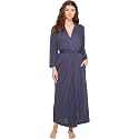 Natori Shangri La Long Robe with Kimono Sleeves, Bathrobe for Women