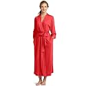 Natori Shangri La Long Robe with Kimono Sleeves, Bathrobe for Women