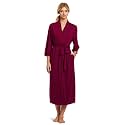 Natori Shangri La Long Robe with Kimono Sleeves, Bathrobe for Women