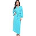 Natori Shangri La Long Robe with Kimono Sleeves, Bathrobe for Women