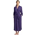 Natori Shangri La Long Robe with Kimono Sleeves, Bathrobe for Women