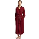 Natori Shangri La Long Robe with Kimono Sleeves, Bathrobe for Women