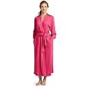 Natori Shangri La Long Robe with Kimono Sleeves, Bathrobe for Women