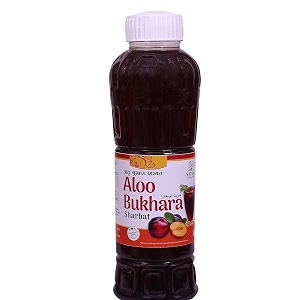 natraj the right choice aloo bukhara sharbat  natural plum juice concentrate  refreshing summer drink  750ml  aids digestion amp boosts immunity  traditional indian beverage