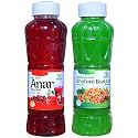 Natraj The Right Choice Anar Sharbat &amp; Brahmi Badam Sharbat Syrup Combo (Pack of 2 x 750 ml Bottle) = 1500ml | Instant Refreshing Drink For Summer | Natural body coolant