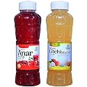 Natraj The Right Choice Anar Sharbat &amp; Litchi Sharbat Syrup Combo (Pack of 2 x 750 ml Bottle) = 1500ml | Instant Refreshing Drink For Summer | Natural body coolant