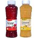 Natraj The Right Choice Anar Sharbat &amp; Lemon Sharbat Syrup Combo (Pack of 2 x 750 ml Bottle) = 1500ml | Instant Refreshing Drink For Summer | Natural body coolant