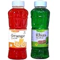 Natraj The Right Choice Khus &amp; Orange Sharbat (Pack of 2 x 750 ml Bottle) - Invigorating Blend of Earthy Coolness and Citrus Freshness A Refreshing Fusion of Earthy Coolness and Zesty Citrus